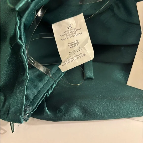 Speechless Y2K Hunter Green Coquette Satin Mini Babydoll Sleeveless Dress Z 13 - Picture 15 of 16